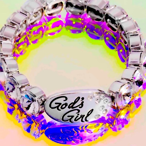 Paparazzi Jewelry - 🙏💎 $15 SET❗️ INSPIRATIONAL❗️PAPARAZZI “GOD’S GIRL” WHITE NECKLACE & BRACELET❗️💎🙏